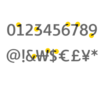 Ini adalah jenis huruf untuk angka dan simbol khusus pada judul KB Financial Group.